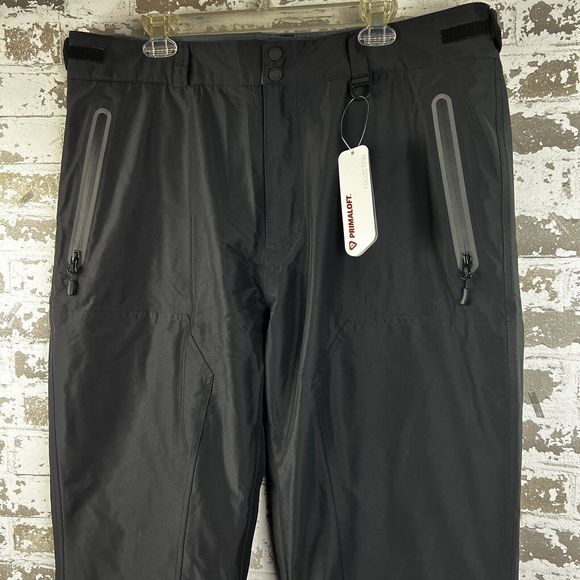 Lands End PrimaLoft Snow Ski Insulated Waterproof Pants Mens L (36-38) Black NWT - Picture 1 of 16